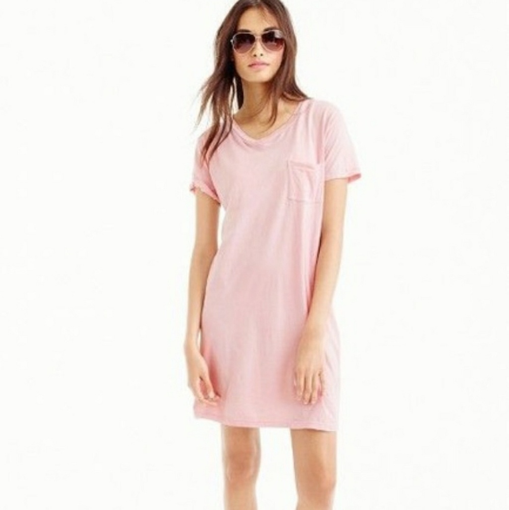 J Crew garment dyed pocket tee shirt dress small